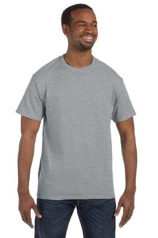 Jerzees Mens Dri-Power Moisture Wicking Short Sleeve Crewneck T-Shirt - Heather Grey