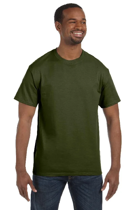 Jerzees Mens Dri-Power Moisture Wicking Short Sleeve Crewneck T-Shirt - Military Green