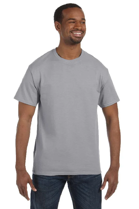 Jerzees Mens Dri-Power Moisture Wicking Short Sleeve Crewneck T-Shirt - Oxford Grey