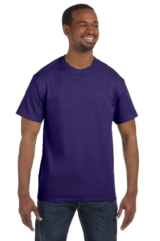 Jerzees Mens Dri-Power Moisture Wicking Short Sleeve Crewneck T-Shirt - Deep Purple