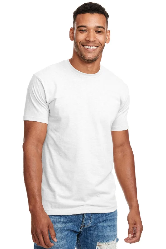 Next Level Mens CVC Jersey Short Sleeve Crewneck T-Shirt - White