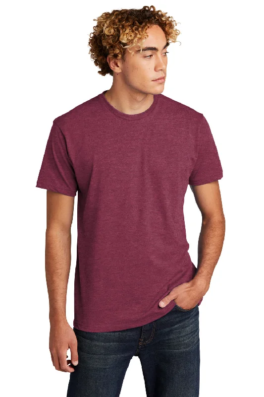 Next Level Mens CVC Jersey Short Sleeve Crewneck T-Shirt - Heather Maroon