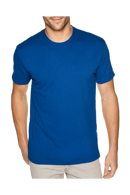 Next Level Mens Sueded Jersey Short Sleeve Crewneck T-Shirt - Royal Blue