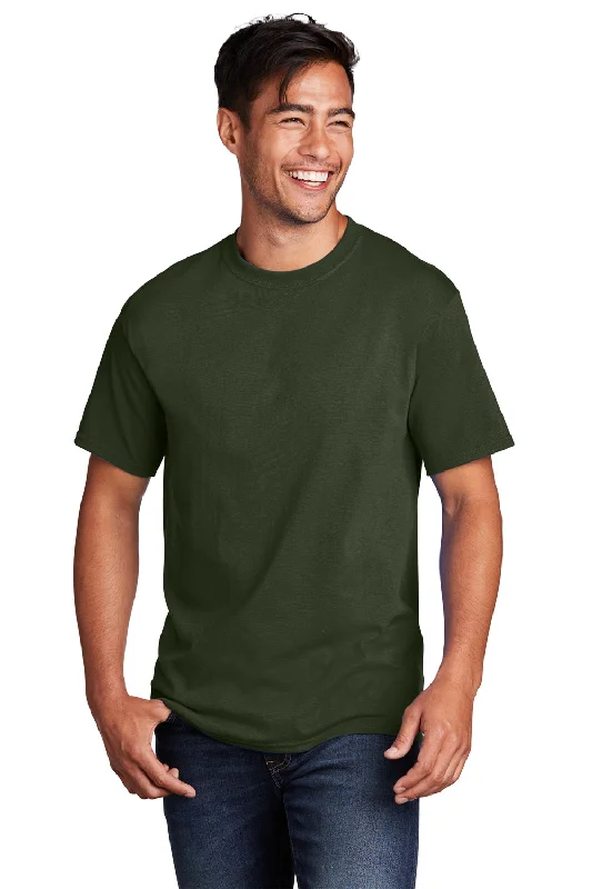 Port & Company Mens Core Short Sleeve Crewneck T-Shirt - Olive Drab Green