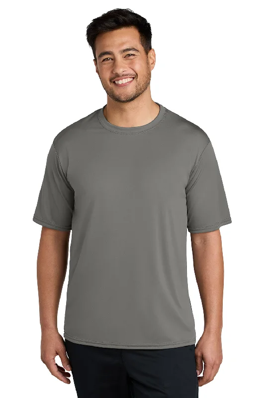 Port & Company Mens Dry Zone Performance Moisture Wicking Short Sleeve Crewneck T-Shirt - Concrete Grey