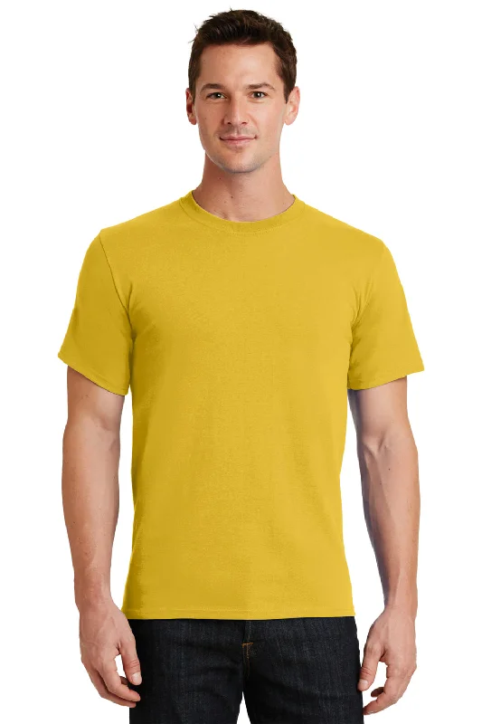 Port & Company Mens Essential Short Sleeve Crewneck T-Shirt - Lemon Yellow