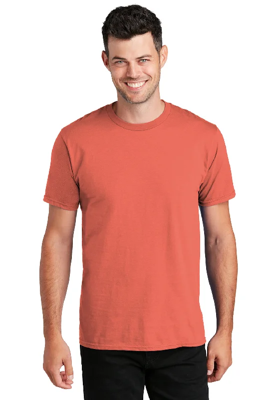 Port & Company Mens Fan Favorite Short Sleeve Crewneck T-Shirt - Coral