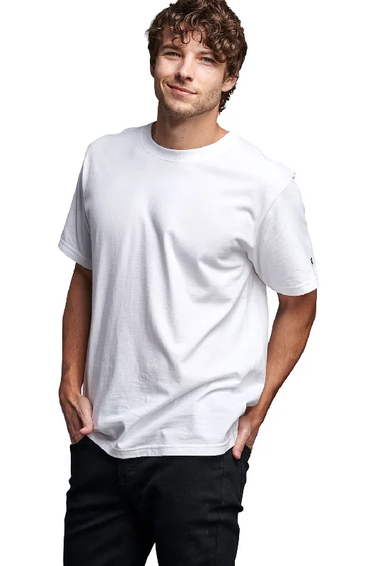 Russell Athletic Mens Classic Short Sleeve Crewneck T-Shirt - White - Closeout