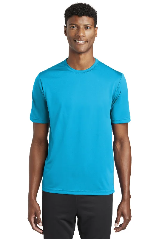 Sport-Tek Mens Tough Moisture Wicking Short Sleeve Crewneck T-Shirt - Atomic Blue