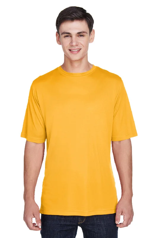 Team 365 Mens Zone Performance Moisture Wicking Short Sleeve Crewneck T-Shirt - Athletic Gold