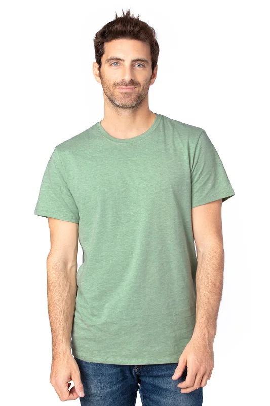 Threadfast Apparel Mens Ultimate Short Sleeve Crewneck T-Shirt - Heather Army Green