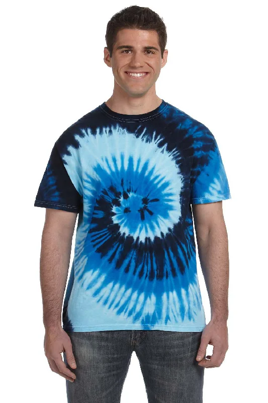 Tie-Dye Mens Short Sleeve Crewneck T-Shirt - Blue Ocean