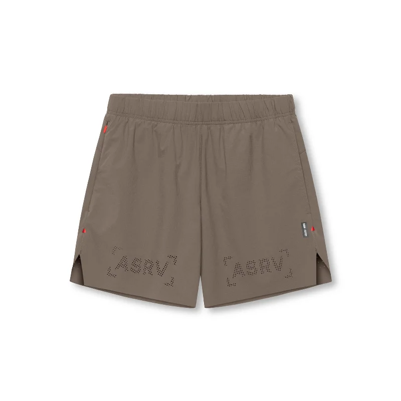 0737. Ripstop 6" Perforated Short - Deep Taupe