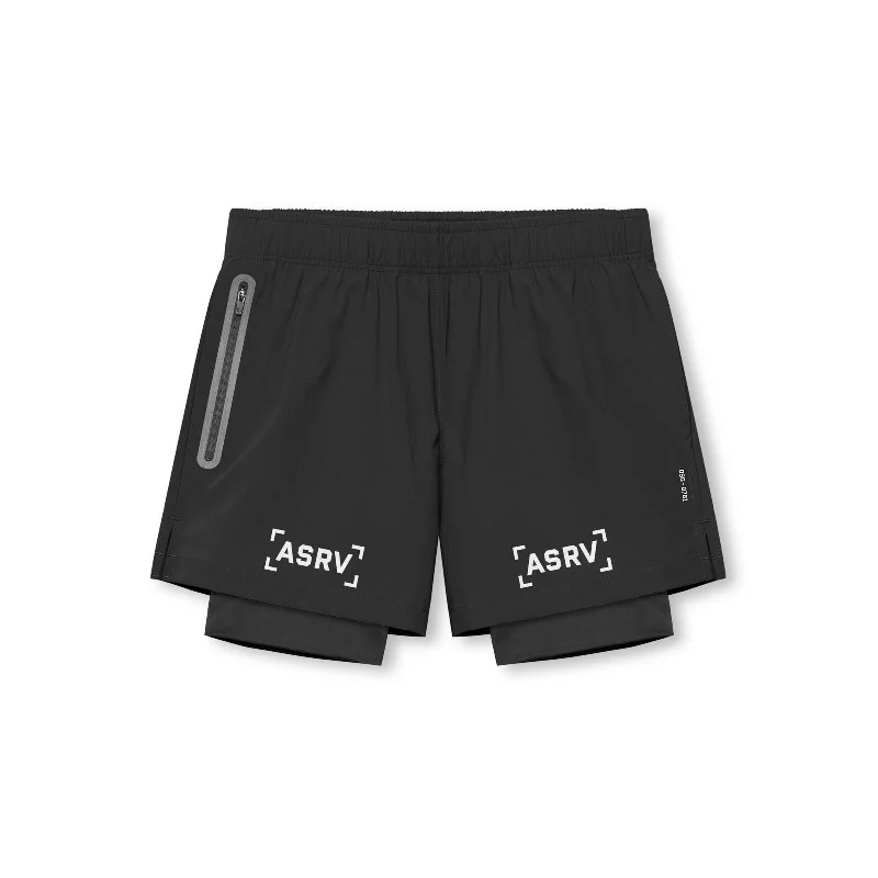 0761. Ripstop 5" Liner Short - Black