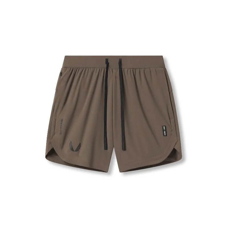 0823. Tetra-Lite® 7" Linerless Short - Deep Taupe "Wings"