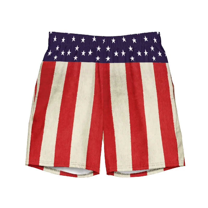 Americana Men's Stars and Bars Swim Trunks