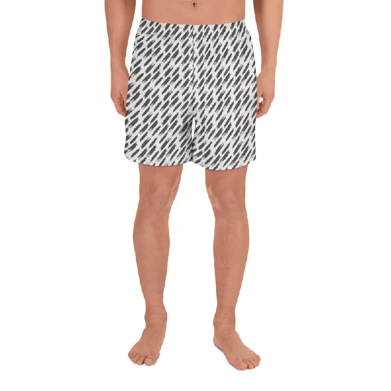 Brush Print Men's Athletic Shorts