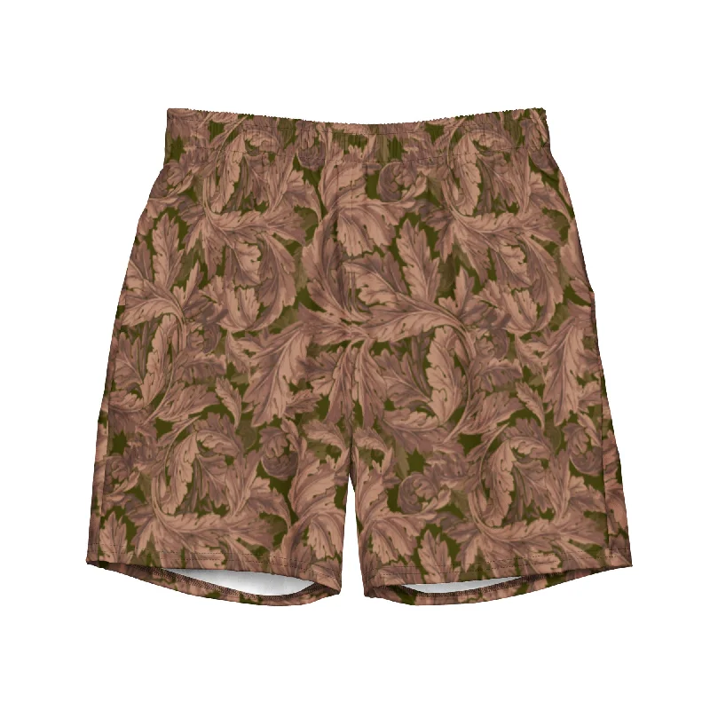 Deadleaves Camo Men's Swim Trunks