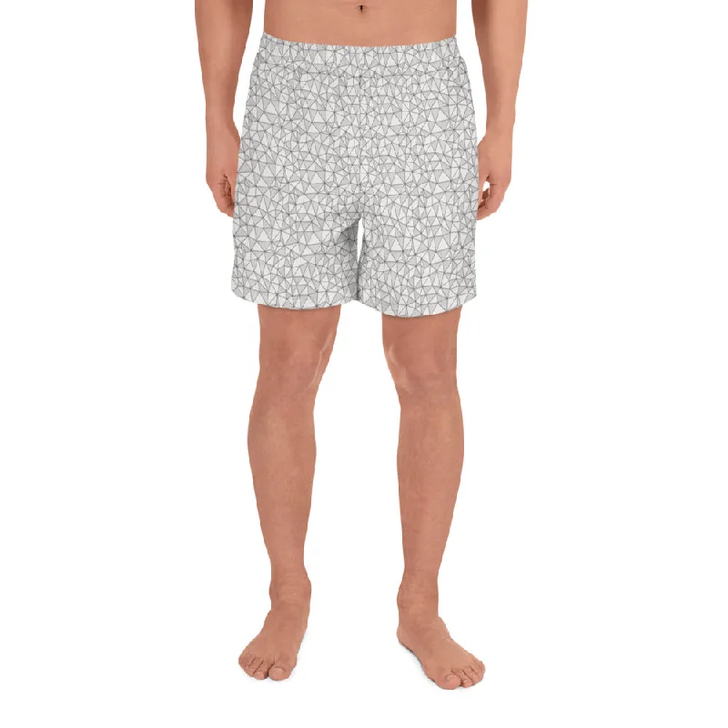 Geometric Pattern Men's Athletic Shorts