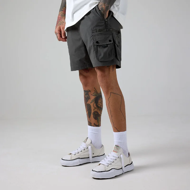 Mesh Pocket Cargo Short | Grey