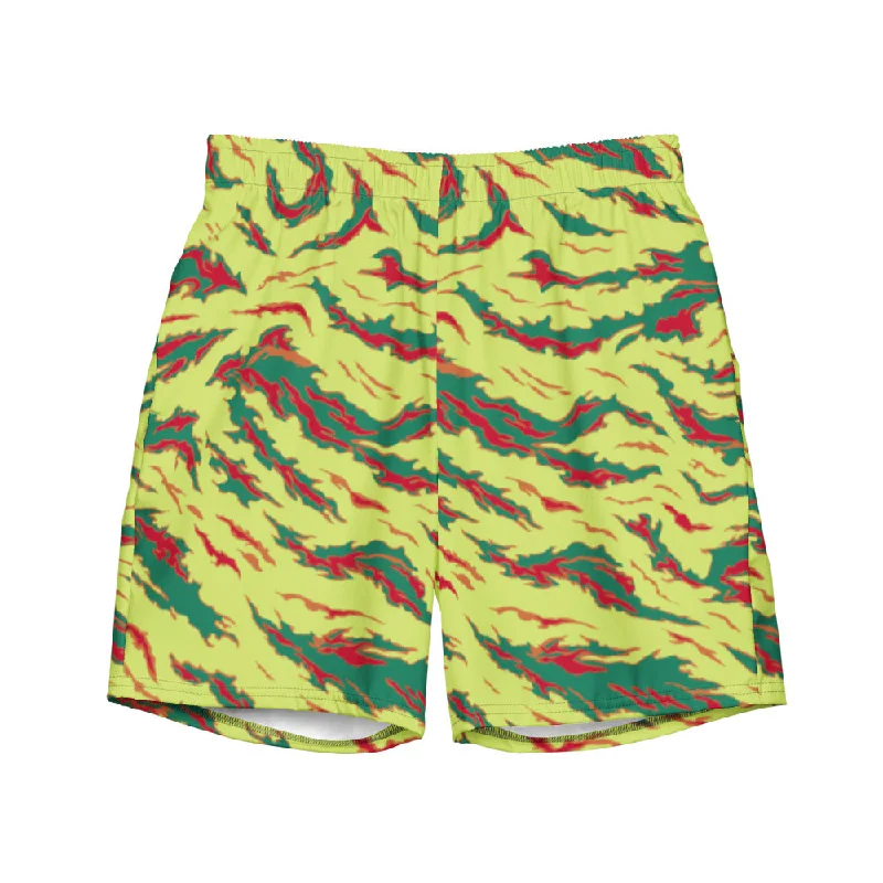 Psilocybin Tiger Stripe Camo Men's swim trunks