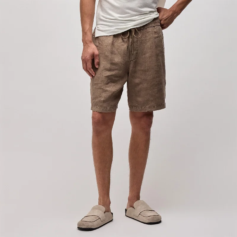 Relaxed Fit Linen Short - Cargo Pigment