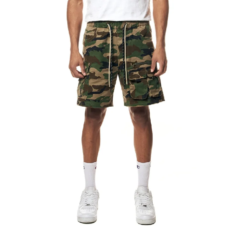 Utility Twill Lounge Shorts - Wood Camo